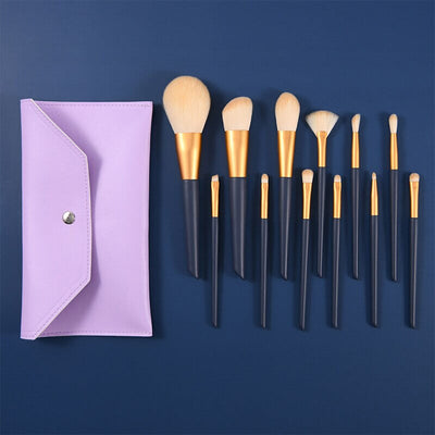 12PCS Natural Hair Makeup Brushes | Soft Natural Hair Brushes
