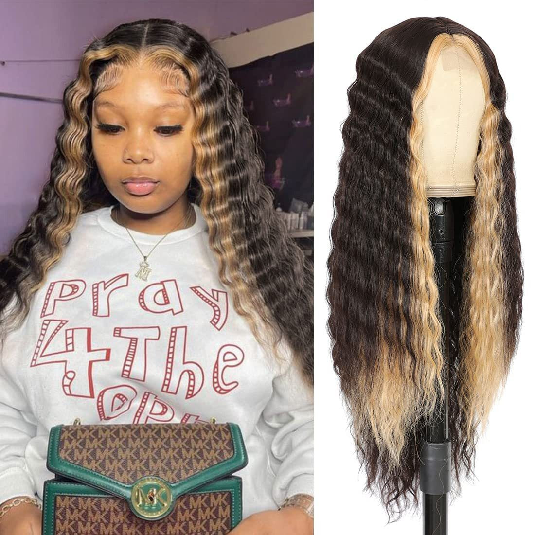 Wig Small Lace Center Deep Wave