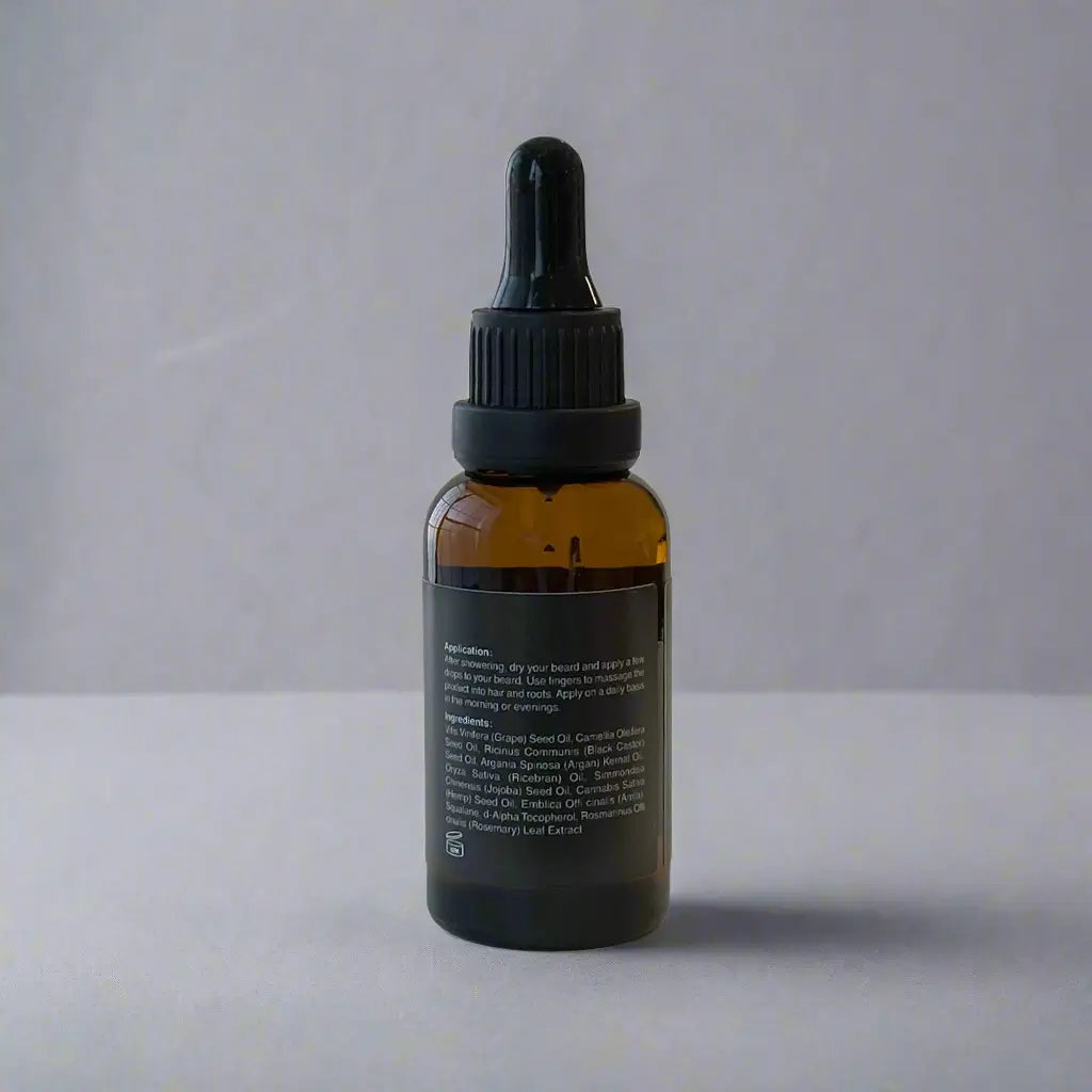 Hemp-Infused Beard Growth Oil Unscented | Natural Beard Growth Oil