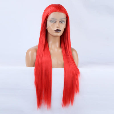 Ladies Red Wig Front Lace | Red Human Hair Lace Front Wig