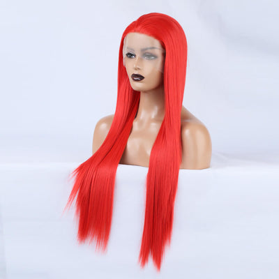 Ladies Red Wig Front Lace | Red Human Hair Lace Front Wig