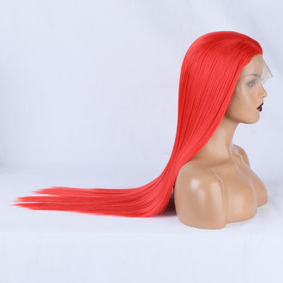 Ladies Red Wig Front Lace | Red Human Hair Lace Front Wig