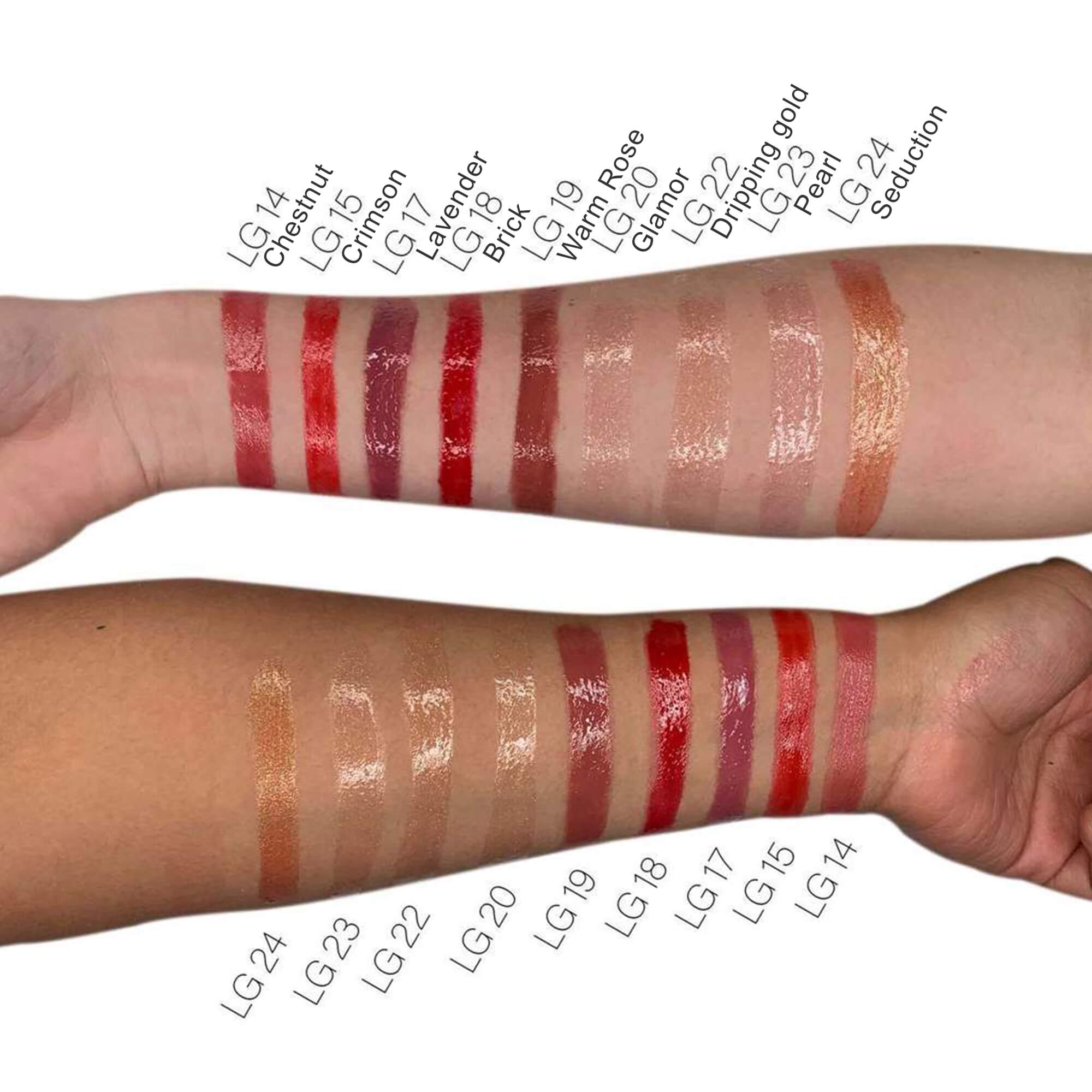 Lip Gloss Warm Rose | Warm Rose Gloss On Pigmented Lips