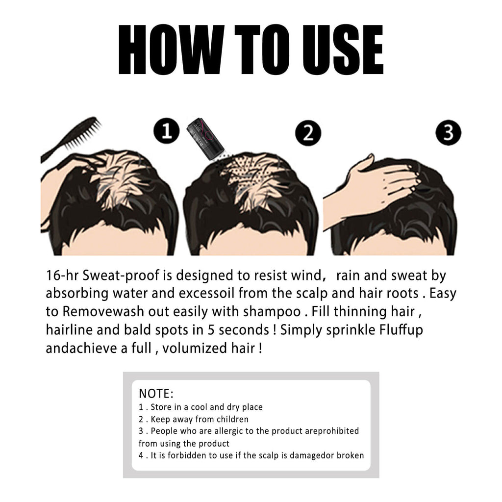 Natural-Looking Hair Thickening Powder | Water-Resistant Hair Fibers
