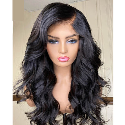 Natural Front Lace Wavy Long Curly Wig | Deep Wave Lace Front Wig 