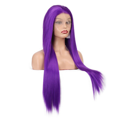 Natural Transition Wig Purple | Body Wave Purple Blend Wig Human Hair