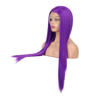 Natural Transition Wig Purple | Body Wave Purple Blend Wig Human Hair