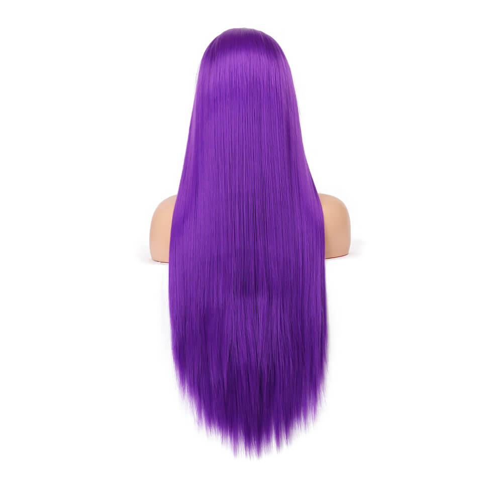 Natural Transition Wig Purple | Body Wave Purple Blend Wig Human Hair