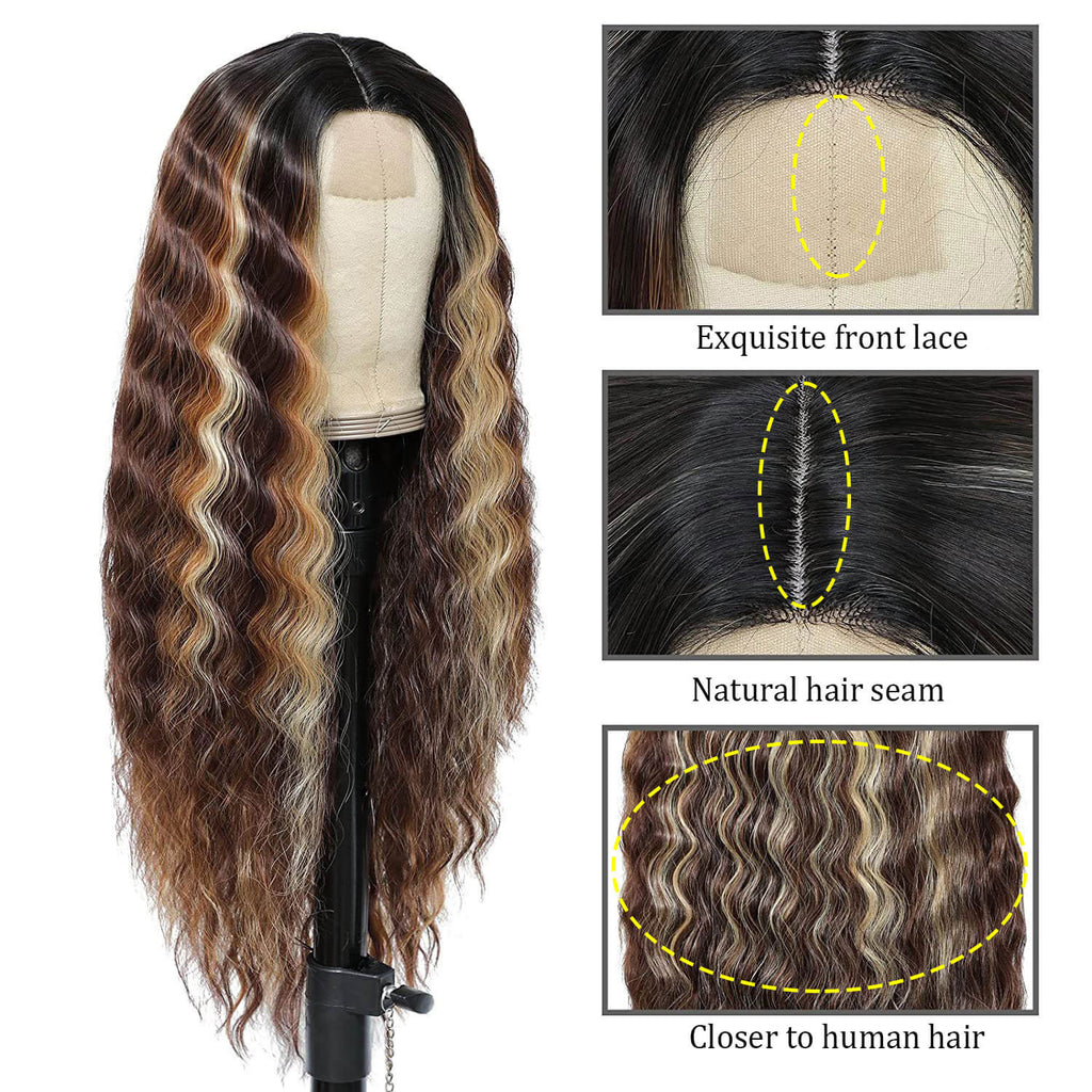 Wig Small Lace Center Deep Wave | Deep Wave Human Hair Wig