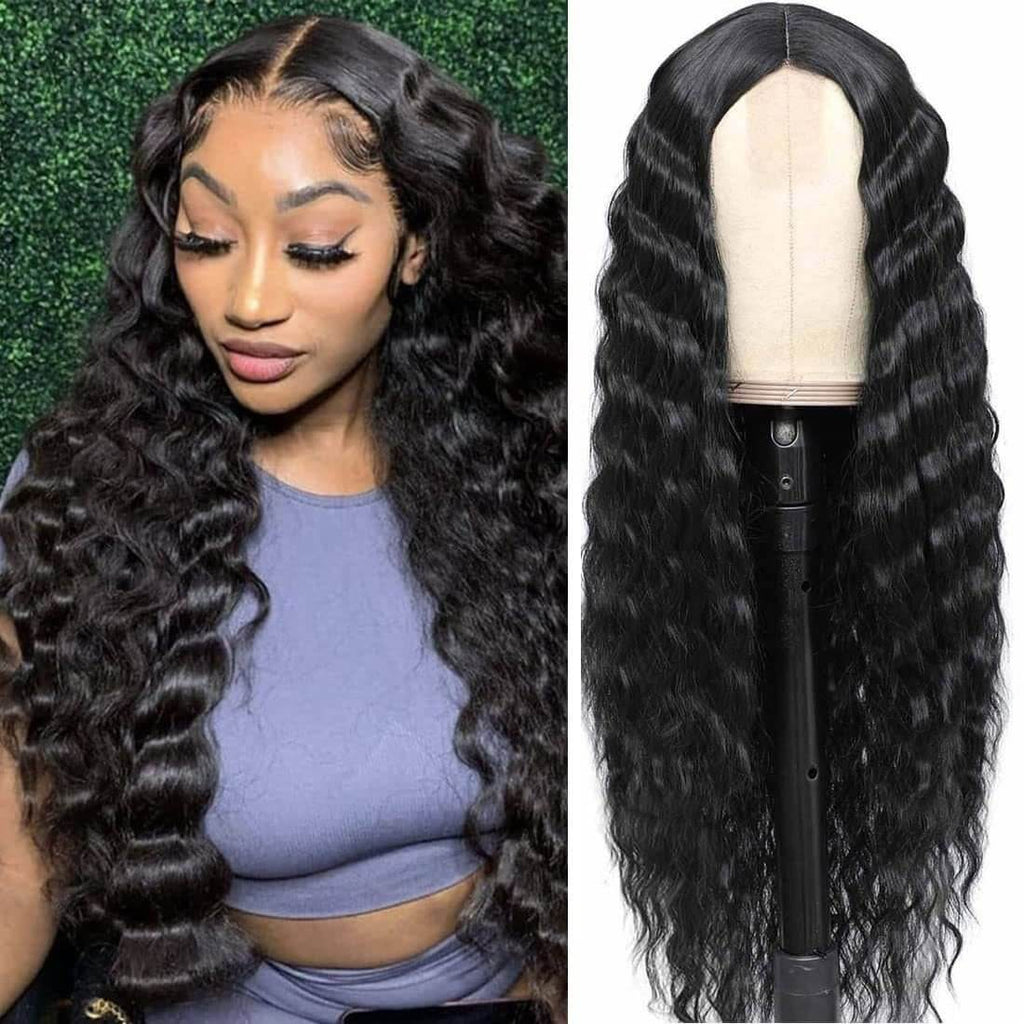 Wig Small Lace Center Deep Wave | Deep Wave Human Hair Wig
